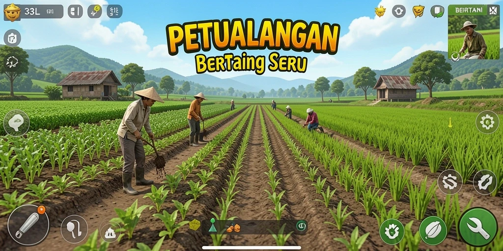 Tampilan antarmuka permainan <strong>33L</strong> yang menarik dan fungsi bertani yang mudah digunakan.