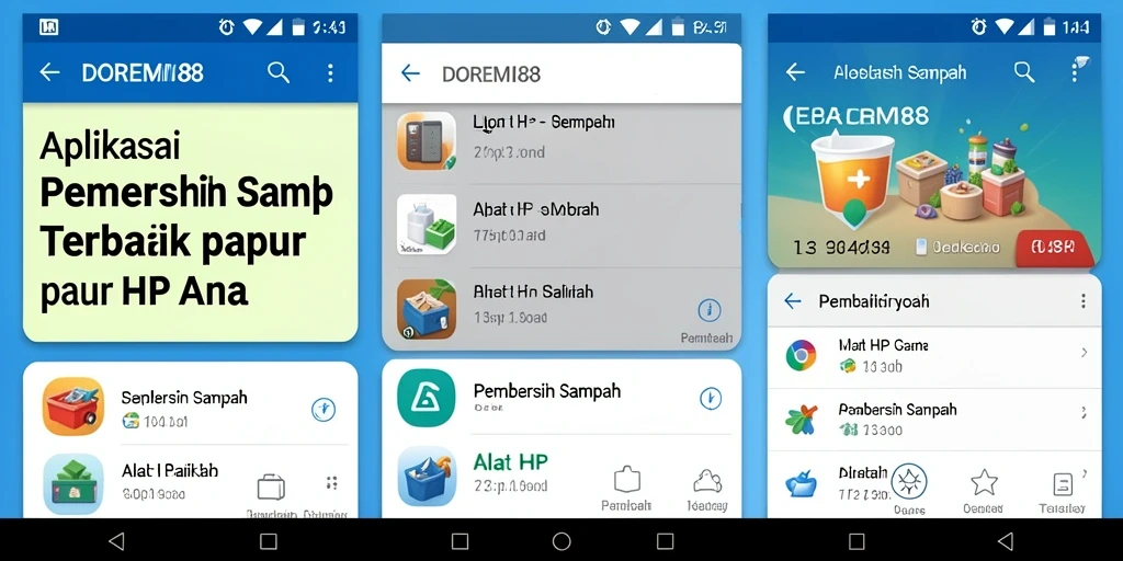 Antarmuka bersih dan fungsi Pembersih Sampah DOREMI88.