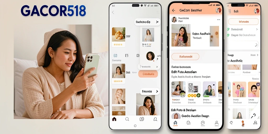 Screenshot GACOR518 menampilkan alat edit foto aesthetic yang menarik.