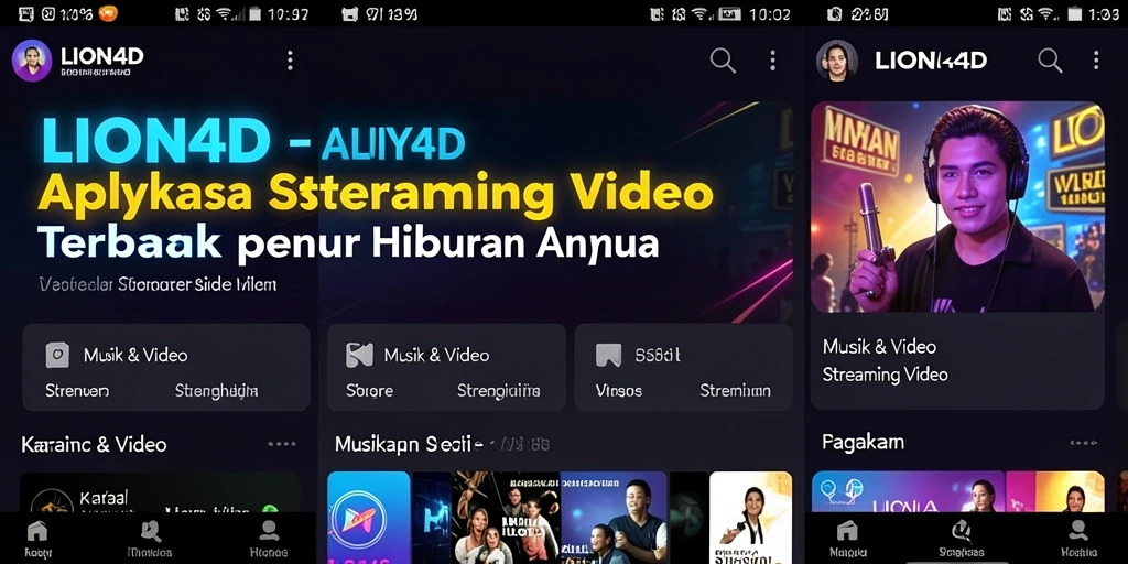 Antarmuka LION4D yang intuitif untuk Streaming Video.