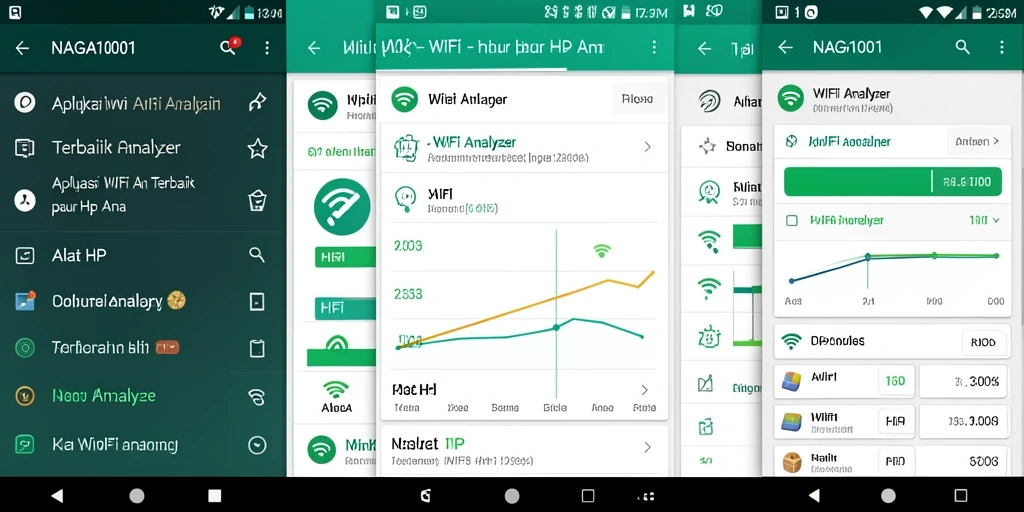 Tampilan antarmuka NAGA1001 menunjukkan analisis jaringan WiFi yang lengkap dan akurat.