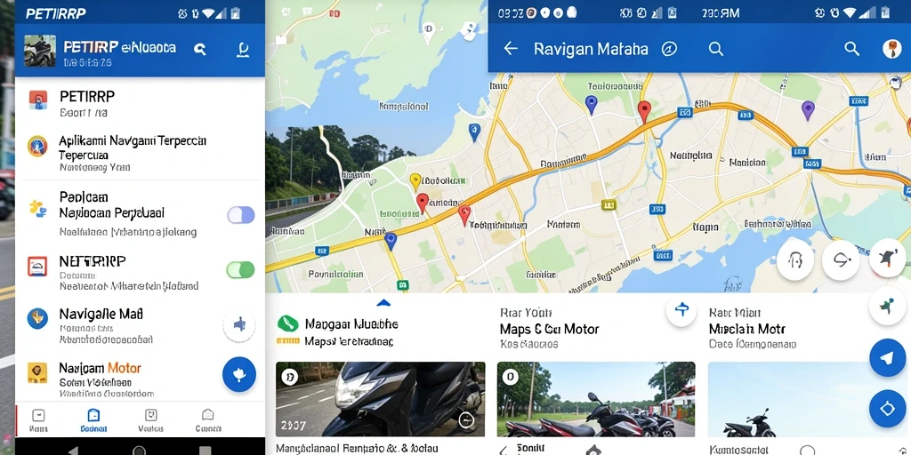 Tampilan antarmuka PETIRRP dengan fitur Navigasi Motor yang intuitif.
