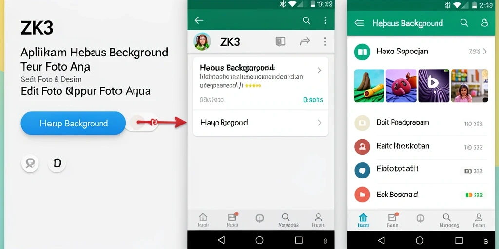 Screenshot utama ZK3 menampilkan antarmuka Hapus Background yang intuitif.