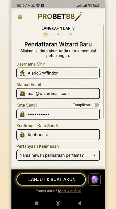 Panduan Registrasi Akun Probet88 Secara Mudah