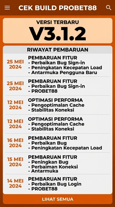 Riwayat Versi probet88 untuk Pengguna Android